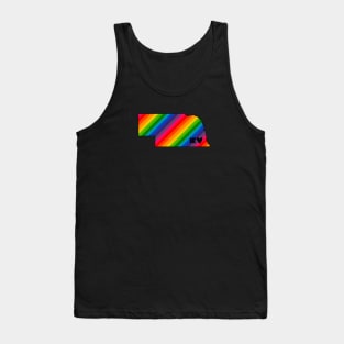 USA States: Nebraska (rainbow) Tank Top